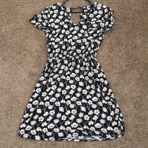Gap summer dress Xs black white